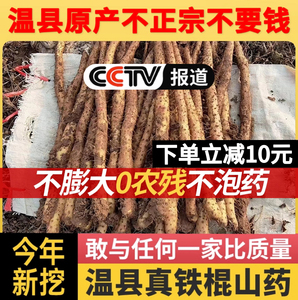 铁棍山药河南焦作温县新鲜铁杆怀山药淮山药5斤特产垆土铁棍山药