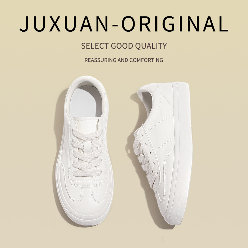 头层牛皮小白鞋女2025新款