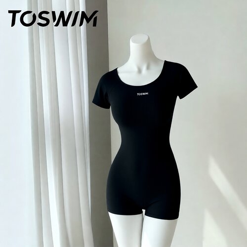 TOSWIM泳衣女夏连体平角泳装游泳