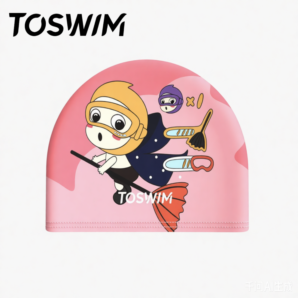 【样品清仓】TOSWIM拓胜正品儿童泳帽布帽防晒宝宝不勒头游泳帽