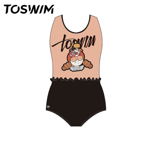 【样衣清仓-蘑菇战士】TOSWIM拓胜儿童泳衣女孩连体三角泳装温泉