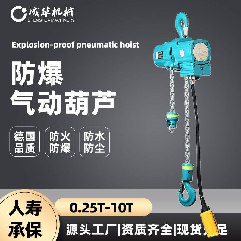 矿用气动葫芦 0.5t1T2T3吨6m9M12米煤矿车间工厂防爆气动葫芦