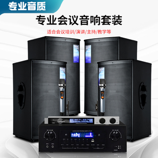 家庭KTV唱歌点卡拉音箱健身低音炮 舞蹈会议室台球音响功放套装