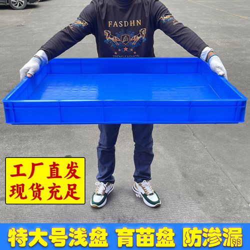 加厚特大号浅盘塑料周转箱育苗盘