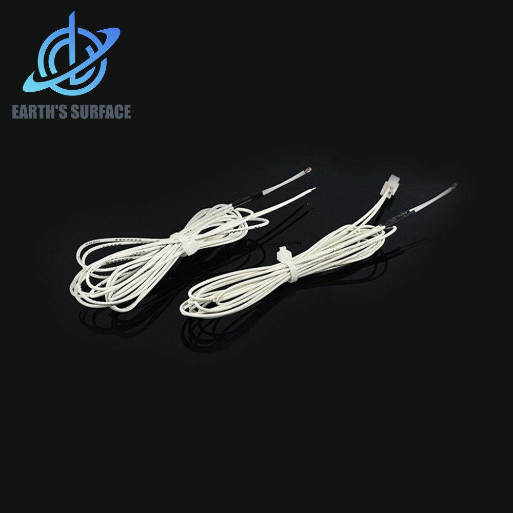 3d打印机配件单端玻封热敏电阻温度传感器带XH2.54-2p端子NTC100K