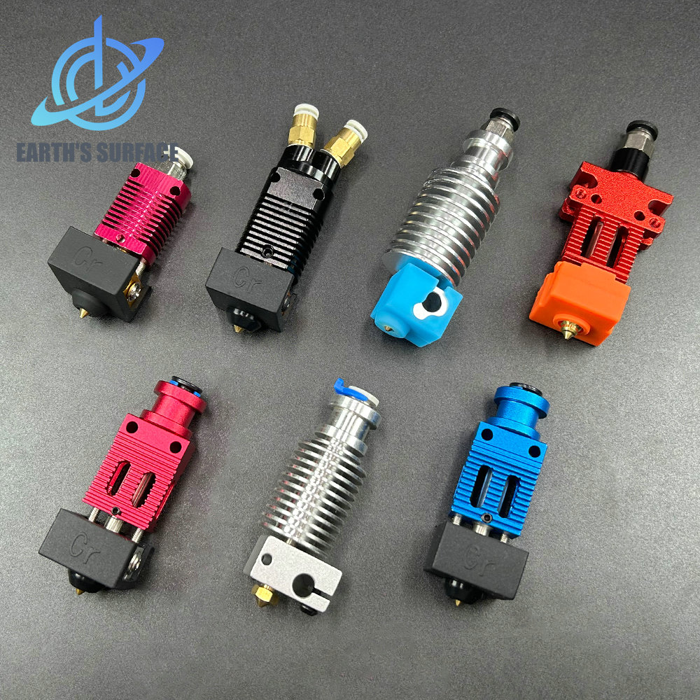 DB-3D打印机配件Ender3CR10喷头套件CR6SE热端挤出套件2进1出喷头