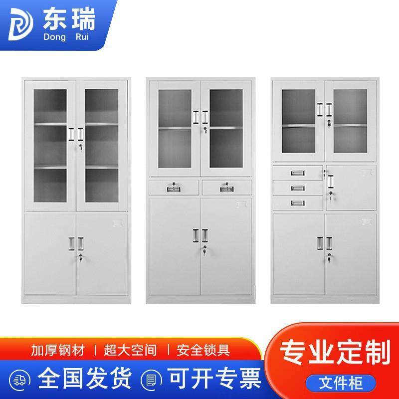 重庆学校办公室文件柜大器械中二斗文件收纳柜档案存放玻璃柜带锁