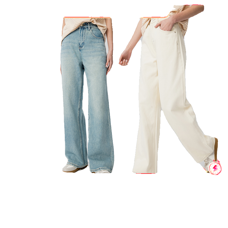 MEEET SWEETBOY 100%棉窄版直筒牛仔裤