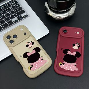 米妮适用苹果11泡芙壳苹果17pro简约iPhone16plus防摔15 14软13pm