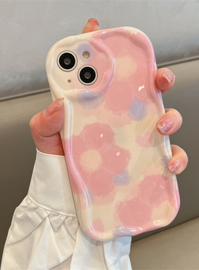 适用于苹果15ProMax手机壳iPhone14新款13mini网红12硅胶套11新款XR泫雅风6S爱心ins花朵7Plus潮流ins风8全包