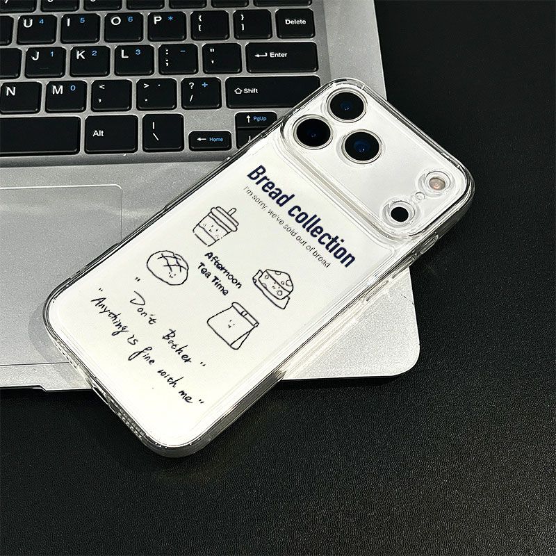 线条面包适用苹果17太空壳iphone11手机壳iphone15pro/14/13/12透