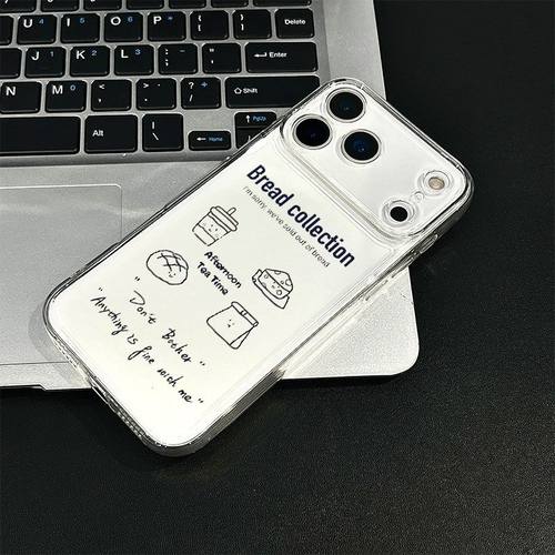 线条面包适用苹果17太空壳iphone11手机壳iphone15pro/14/13/12透