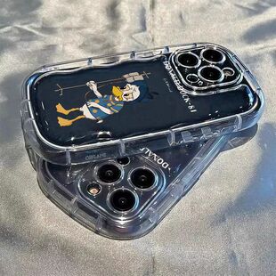 12透明 打针唐老鸭适用苹果11小胖子苹果12软壳iphone15pro