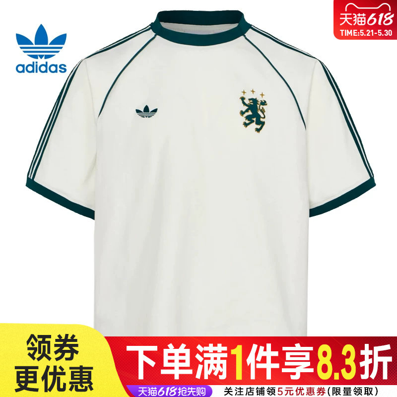adidas阿迪达斯三叶草BLOKECORE夏男子运动休闲圆领短