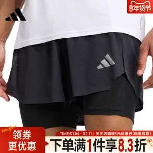 adidas阿迪达斯秋季男子跑步运动休闲五分裤短裤KE2286