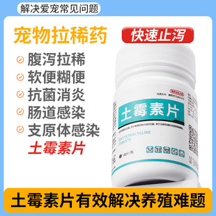 宠物用土霉素药片狗狗拉稀的药止泻药猫咪拉肚子肠炎腹泻消炎