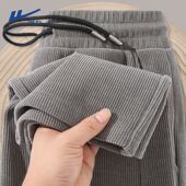 长裤 男2024青少年春装 新款 回力重磅雪尼尔休闲裤 纯色百搭直筒裤 潮