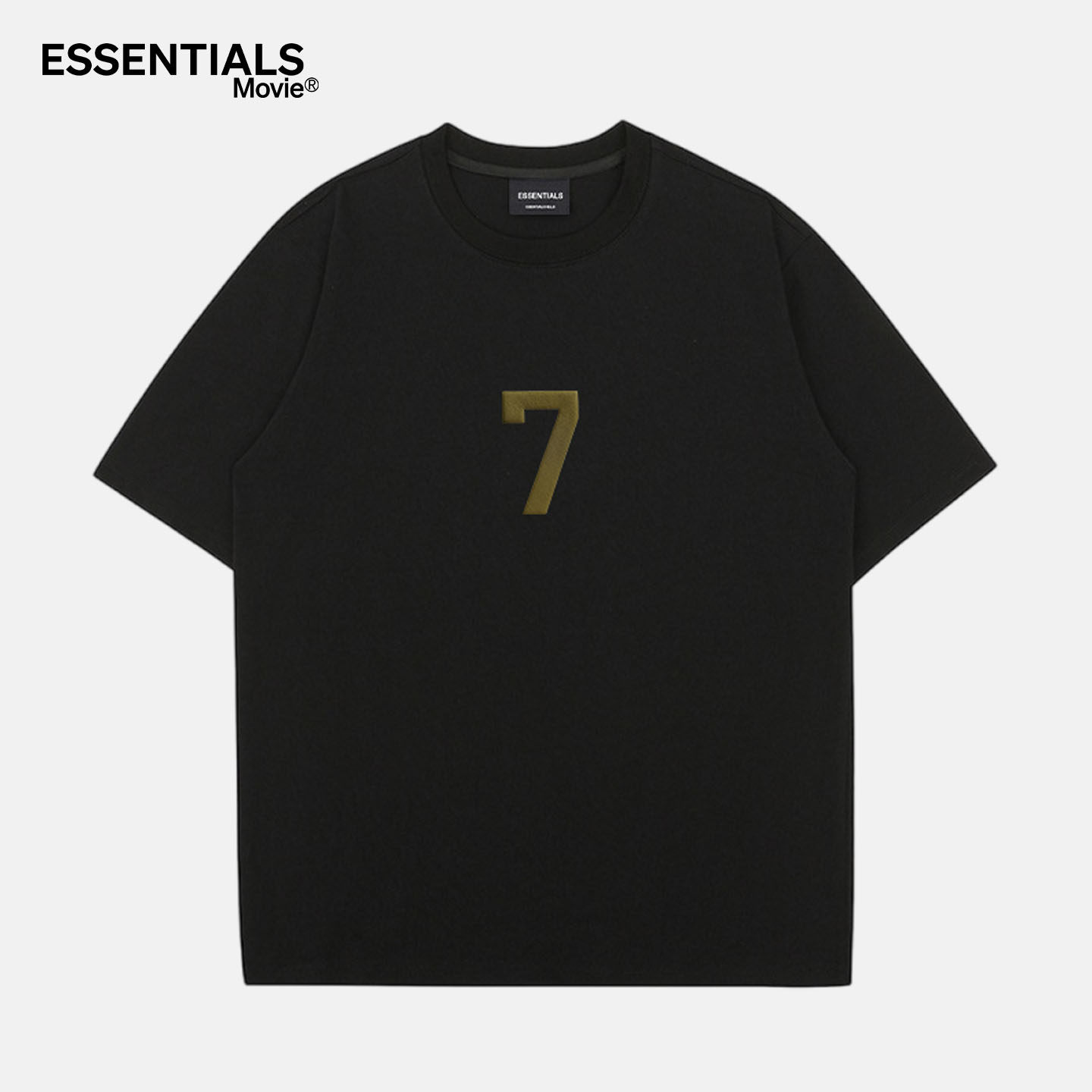 ESSENTIALS MOVIE官方短袖T恤男女情侣数字7运动休闲纯棉潮牌上衣