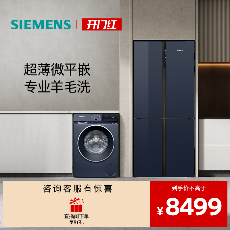 西门子十字门10kg滚筒冰洗套装