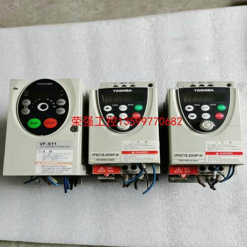 【荣强工控】拆机东芝变频器0.4kw220v，VFS11S-2004PL