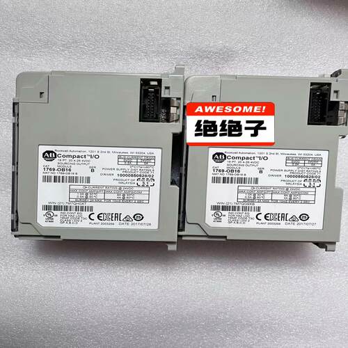 AB罗克韦尔原装正品模块1769-OB16，功能完好，成色嘎