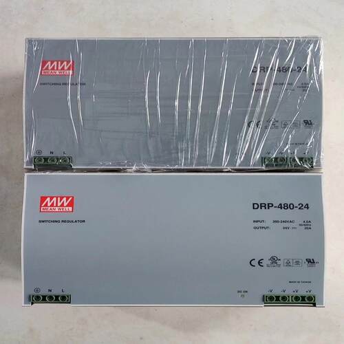 明纬开关电源:DRP-480-24、24v≈20a。实物拍摄