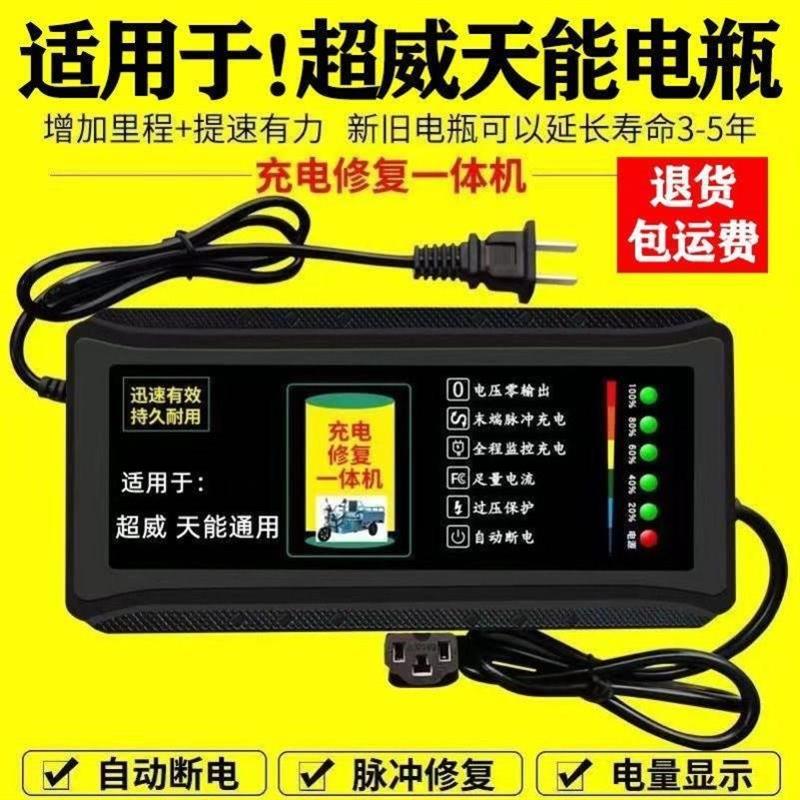 自动断电两轮三轮电动车电瓶车充电器48V60V72Vt超级通用充电车