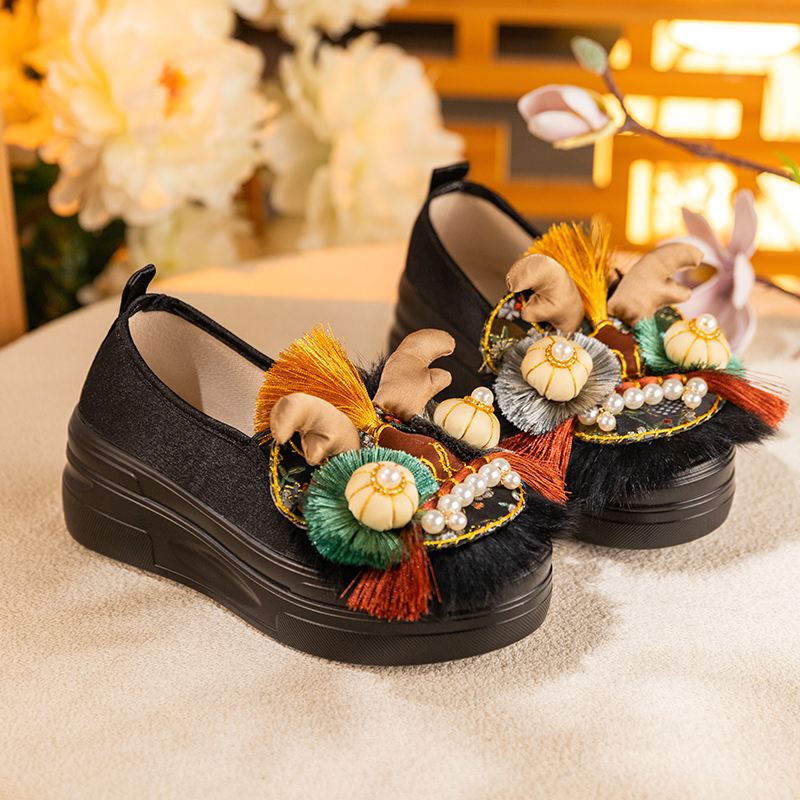 虎头鞋2025新款松糕厚底鞋