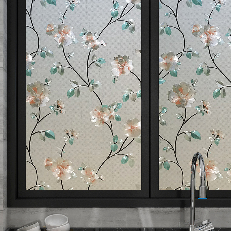 磨砂玻璃贴膜化妆室浴室门窗户防窥隐私遮光透光贴纸静电覆古装饰