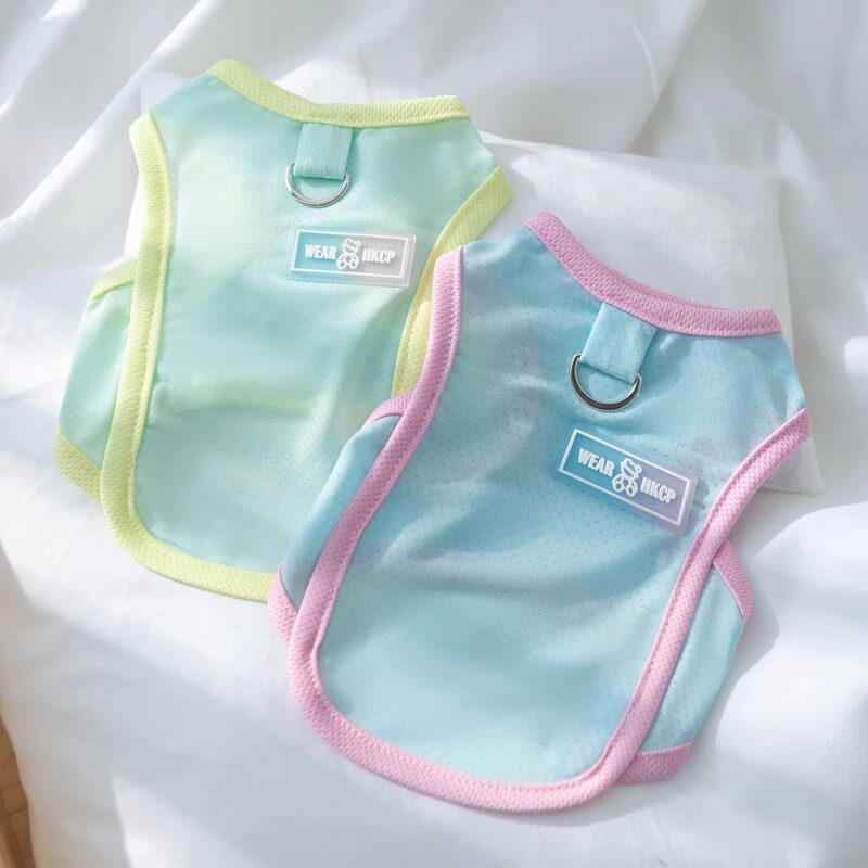 狗狗衣服薄款夏季防晒渐层色清凉冰丝背心凉凉衣两脚衣宠物猫吊带