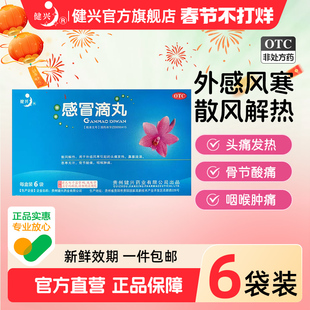 【健兴】感冒滴丸2.5g*6袋散风解热风寒头痛发热鼻塞流涕咽喉痛