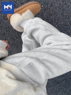 唐氏集团Mh丝绒裤2025秋冬新款厚棉裤春季休闲运动后宫运动裤X