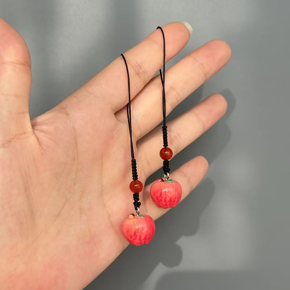 一棵小平果创意仿真手机链可爱小众包包相机个挂饰钥匙扣