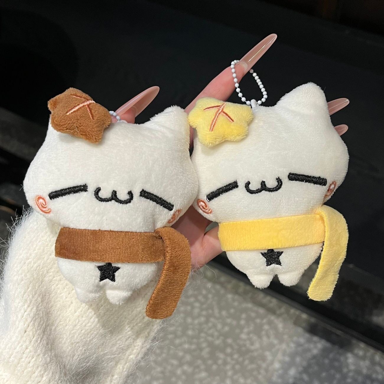 新款枫叶猫kt公仔挂件少女心百搭毛绒玩偶挂坠钥匙扣背包挂饰礼物