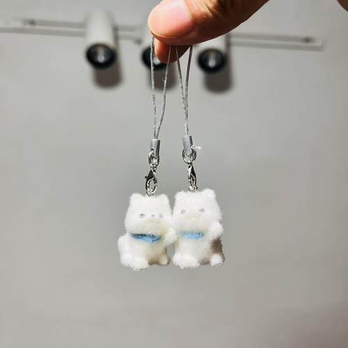 植绒树脂挂件创意小狗手办盲盒挂饰手机钥匙扣包包饰品挂件