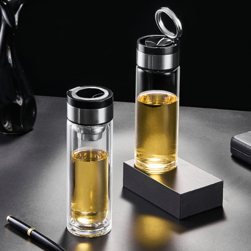 高硼硅提环便携大容量玻璃杯