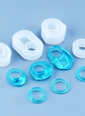 水晶滴胶戒指模具干花母乳diy硅胶模具镜面树脂粘土模型制作工具