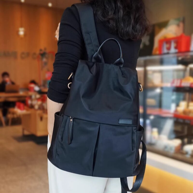 法国ZAMP牛津布双肩包女潮休闲两用背包旅行包大容量通勤包出行包