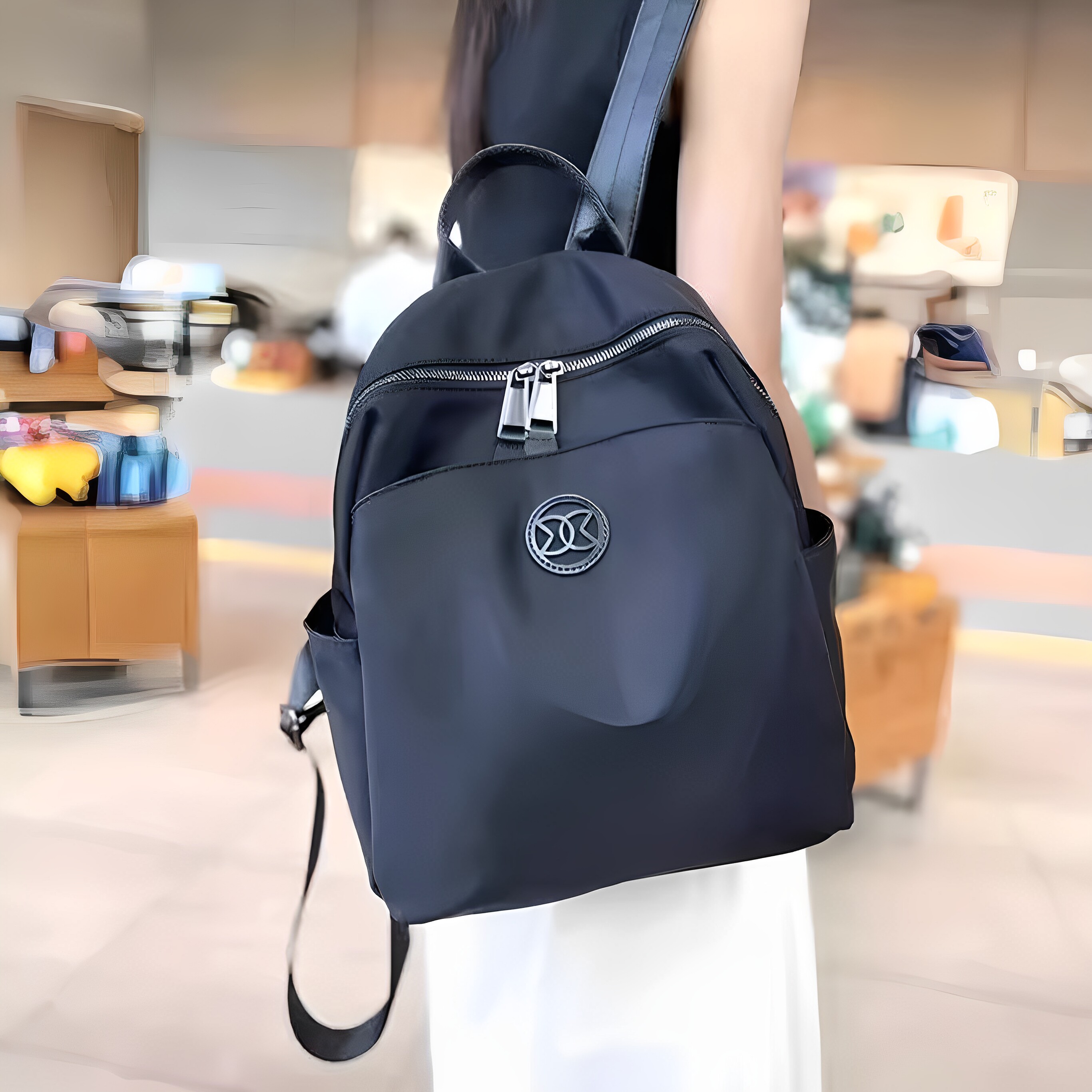 香港高品质休闲防水双肩包牛津布女士休闲外出旅行背包大学生书包