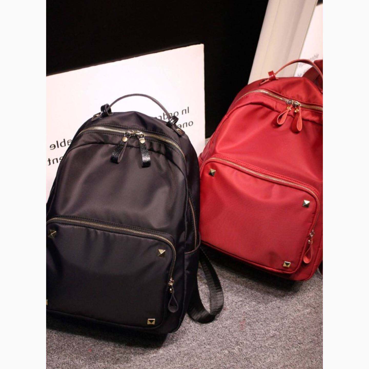 法国MKHEBN时尚牛津布双肩包女新款帆布包大容量百搭轻便旅行背包