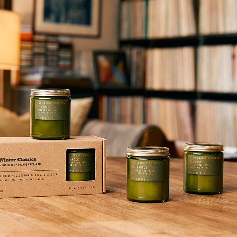 绿罐限定礼盒大豆蜡香薰蜡烛无烟