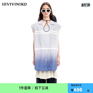 连⾐裙衬衫 PLUS小众设计H型⽆袖 JANE VVNK