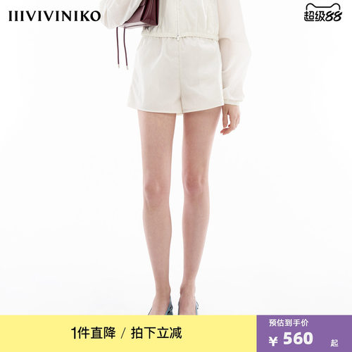 IIIVIVINIKO夏季新款百搭休闲宽松抽绳短裤子女C424819130D
