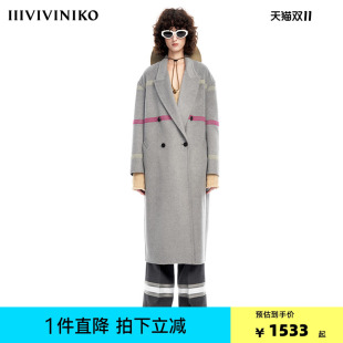 小众设计 PLUS 2023春季 新款 大衣 VVNK 长款 JANE