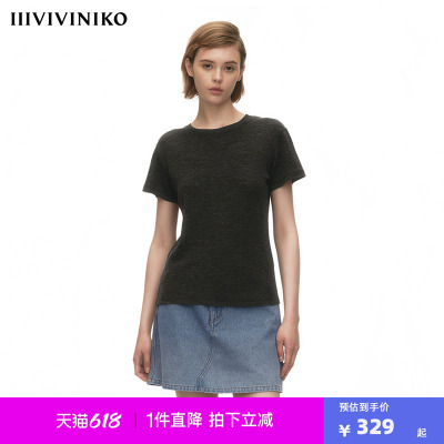 简约款正肩全季节绵羊毛T恤