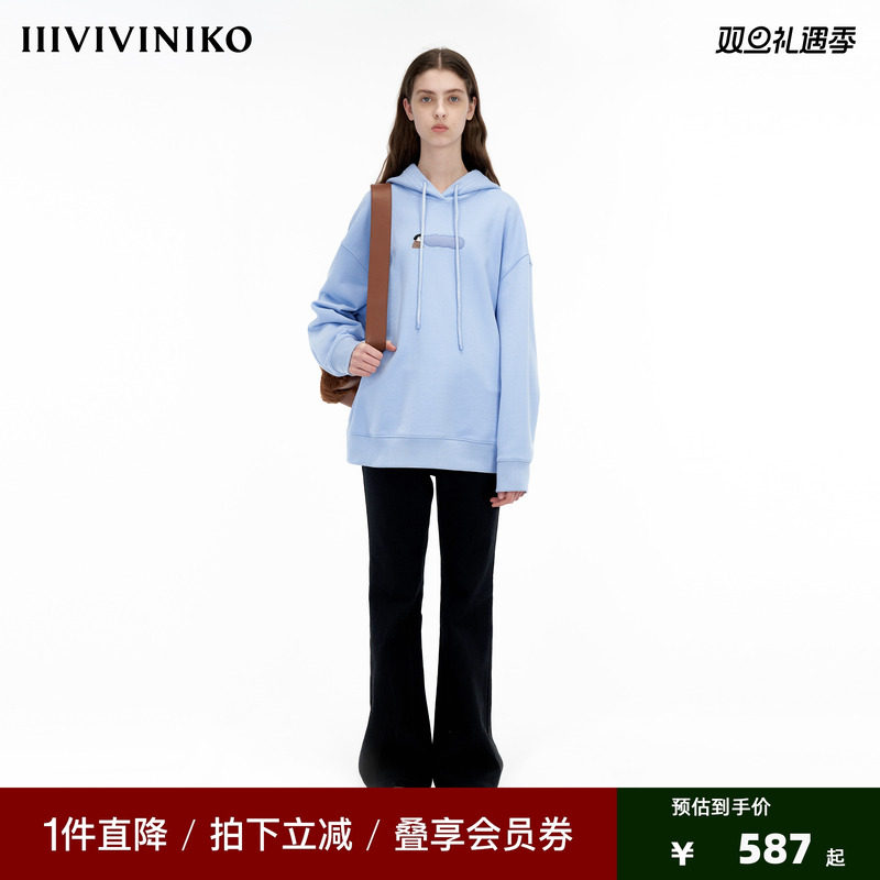 IIIVIVINIKO「JEN UMAN合作系列」多巴胺全棉卫衣女C335002315B