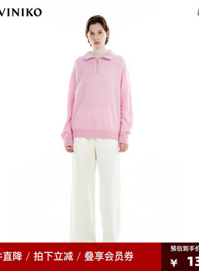 IIIVIVINIKO冬季新品“羊绒”高领多巴胺套头针织衫女M340138645C