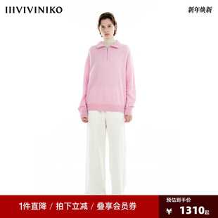 IIIVIVINIKO冬季新品“羊绒”高领多巴胺套头针织衫女M340138645C