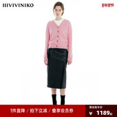IIIVIVINIKO冬季 女M340238645C 多巴胺V领保暖针织衫 新品 羊绒
