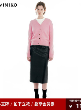 IIIVIVINIKO冬季新品“羊绒”多巴胺V领保暖针织衫女M340238645C